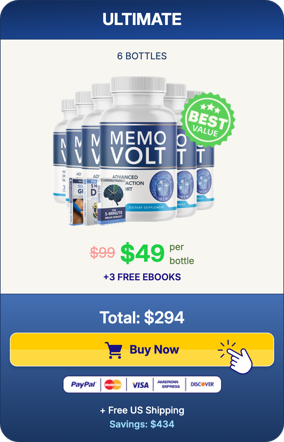 Memovolt 180 day supply